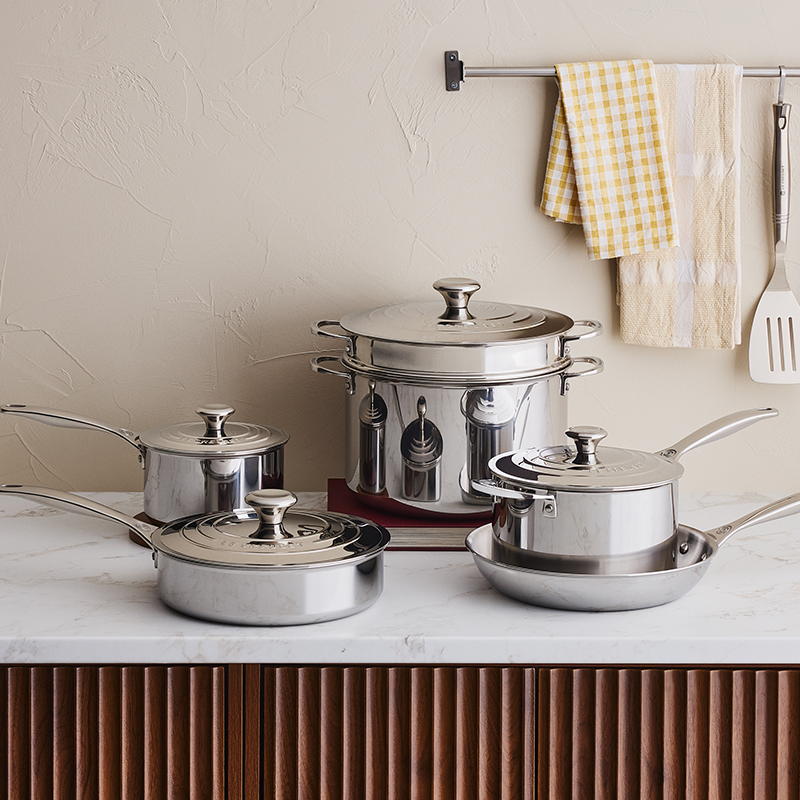 Stainless Steel Fry and Frying Pans Set of 3 | Le Creuset